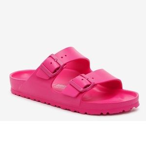 Birkenstock arizona essentials EVA slide sandal hot pink